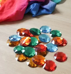 Bauspiel Glitterstenen XL, 25 Stuks