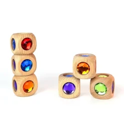 Bauspiel Grote Houten Dobbelsteen, 1 Stuks