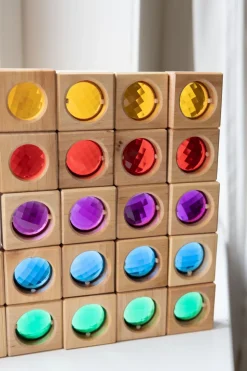 Bauspiel Vierkante Vensterblokken, 25 Stuks