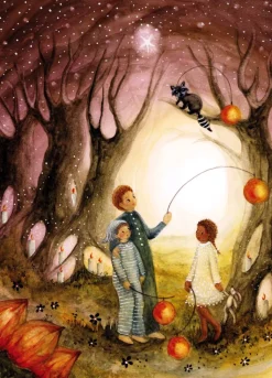 BijdeHansje Ansichtkaart La La Lampion