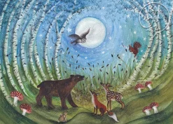 BijdeHansje Ansichtkaart Bosdieren