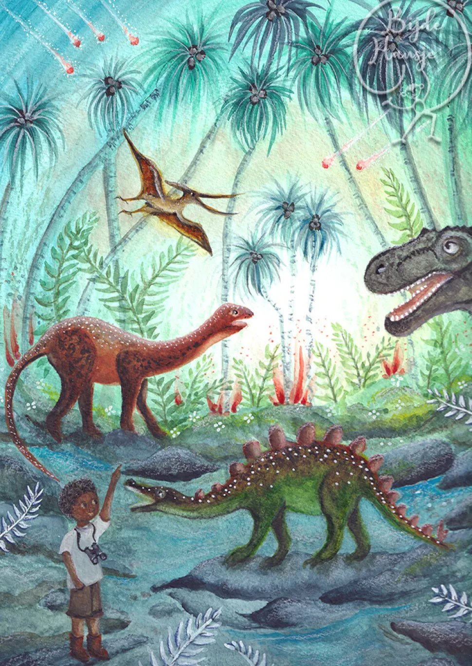 BijdeHansje Ansichtkaart Dino Avontuur