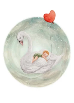 BijdeHansje Ansichtkaart Baby Kaartje Groen