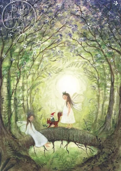 BijdeHansje Ansichtkaart Feetjes Met Eekhoorn