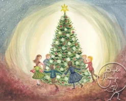 BijdeHansje Ansichtkaart Kerstboom