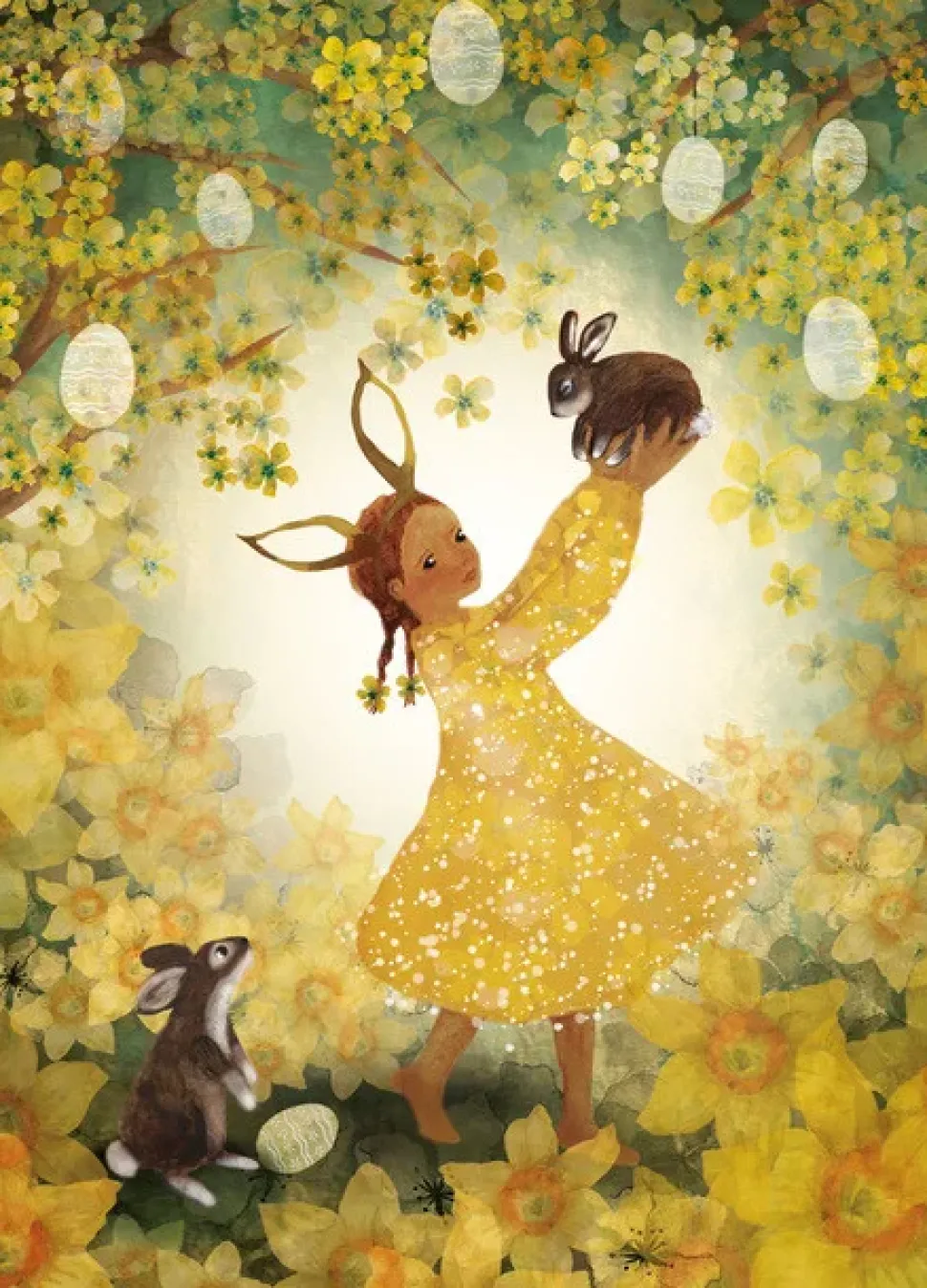 BijdeHansje Ansichtkaart Easter Bunny