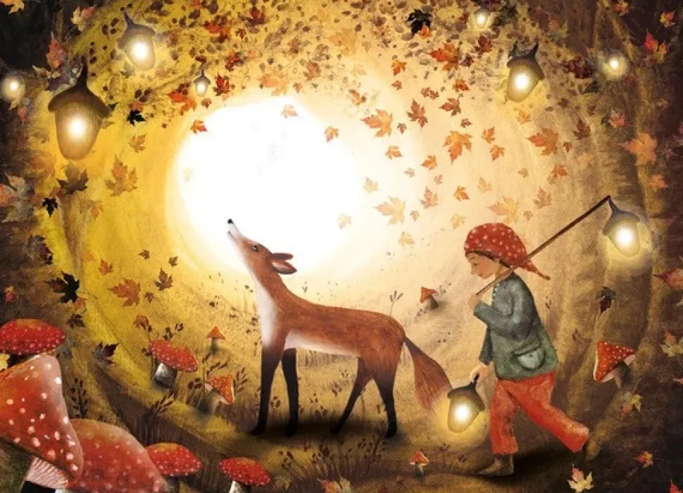 BijdeHansje Ansichtkaart Glow In The Dark