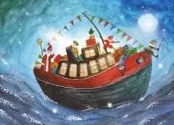 BijdeHansje Ansichtkaart Bootje Kadootje