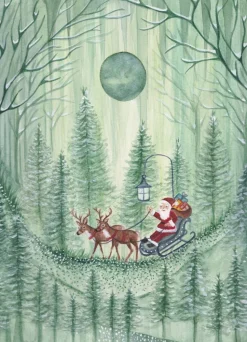 BijdeHansje Ansichtkaart Kerstman