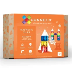 Connetix Aanvullende Set Met Vierkanten, 42 Stuks Regenboog