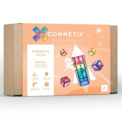 Connetix Aanvullende Set Met Vierkanten, 40 Stuks Pastel