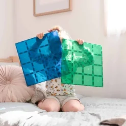 Connetix Basisplaten, 2 Stuks Blauw En Groen