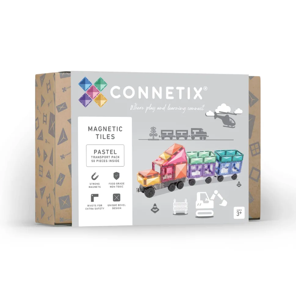 Connetix Pastel Transport Pack, 50 Stuks
