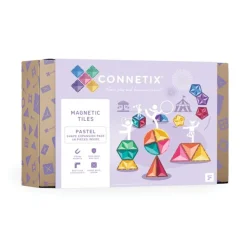 Connetix Pastel Vormen Uitbreidingen Set, 48 Stuks