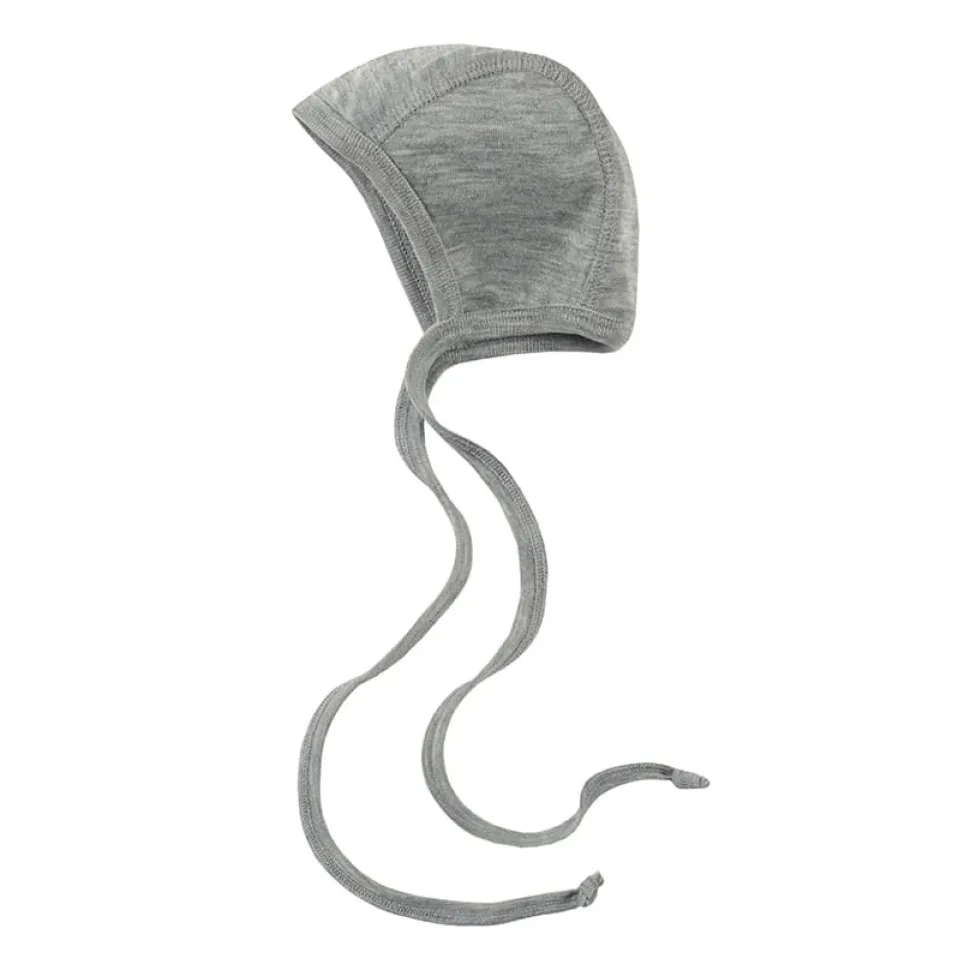 Engel Natur - Strikmutsje Van Wolzijde, Grey Melange