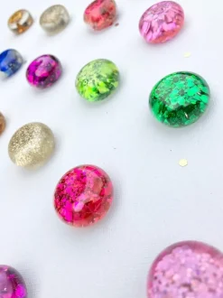 Glitter Speelparels Regenboog, 12 Stuks