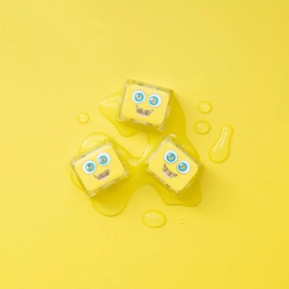 Glo Pals Light Up Cubes Geel, 4 Stuks