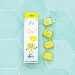 Glo Pals Light Up Cubes Geel, 4 Stuks