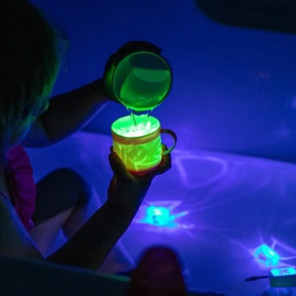 Glo Pals Light Up Cubes Groen, 4 Stuks