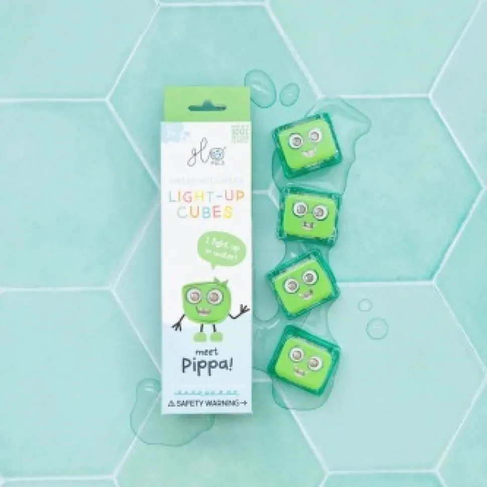 Glo Pals Light Up Cubes Groen, 4 Stuks