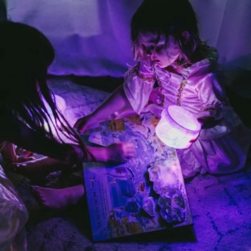 Glo Pals Light Up Cubes Paars, 4 Stuks