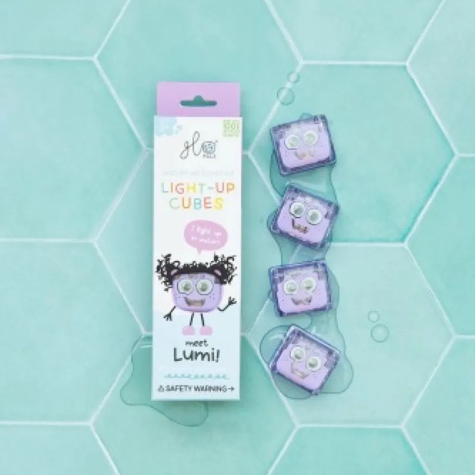 Glo Pals Light Up Cubes Paars, 4 Stuks