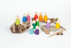 Grapat 12 Houten Nins Poppetjes