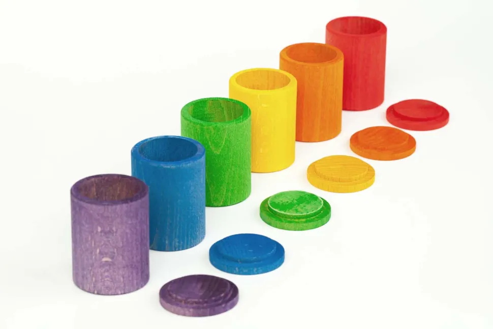 Grapat, 6 Potjes Met Dekseltjes