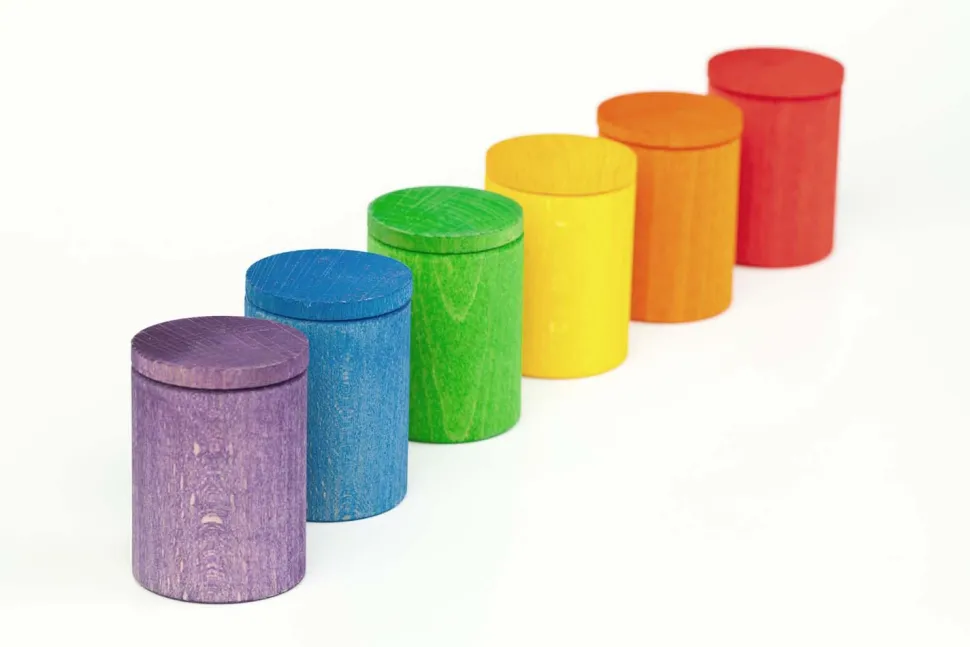 Grapat, 6 Potjes Met Dekseltjes