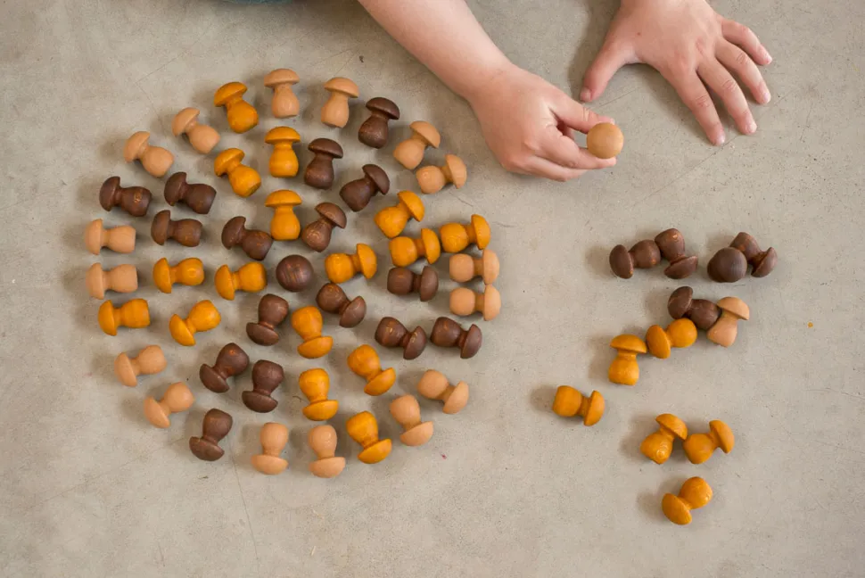 Grapat Mandala Champginons (bruintinten), 36 Stuks