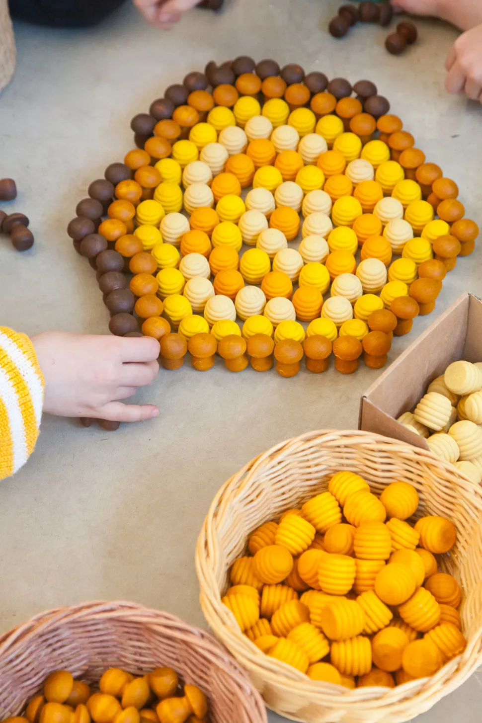 Grapat Mandala Champginons (bruintinten), 36 Stuks