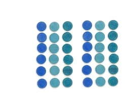 Grapat Mandala Kleine Muntjes (blauwtinten), 36 Stuks