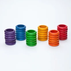 Grapat Ringen, 36 Stuks Regenboog Kleuren