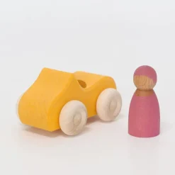 Grimm's Auto Met Poppetje, Geel