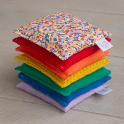 Little Botanic Label - Sensorische Pittenzakjes Regenboog + Super Confetti, 7 Stuks