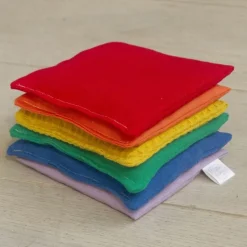 Little Botanic Label - Sensorische Pittenzakjes Regenboog, 6 Stuks