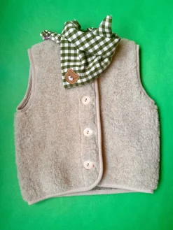 Luka Luna Bandana Donkergroene Ruitjes + Beertjes Embleem