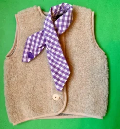 Luka Luna Bandana Paarse Ruitjes + Hartjes Embleem