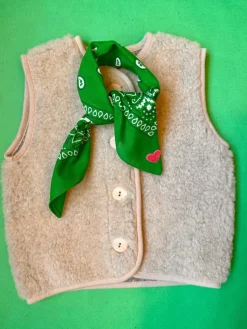 Luka Luna Boeren Bandana Groen + Hartjes Embleem