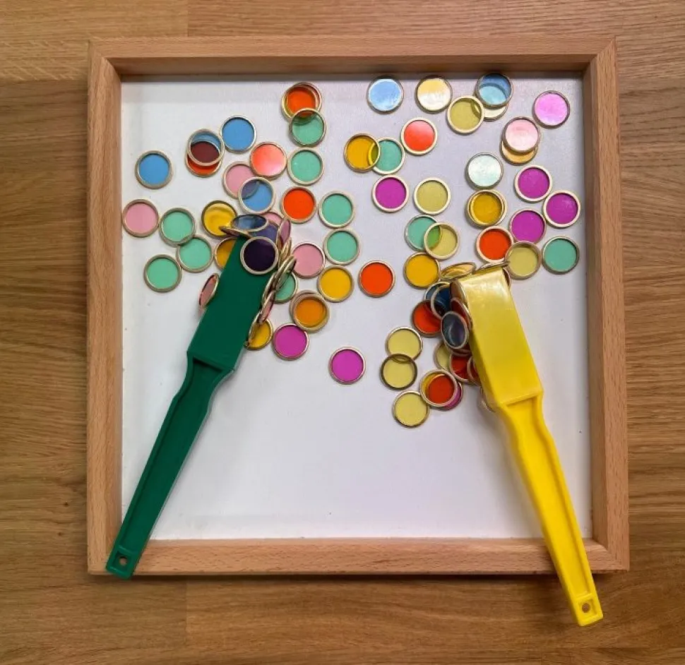 Magnetische Toverstokjes (groen En Geel) Met Fishes, 100 Stuks