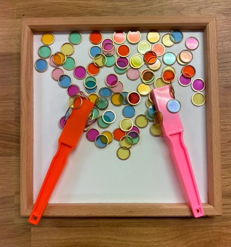 Magnetische Toverstokjes (oranje En Roze) Met Fishes, 100 Stuks