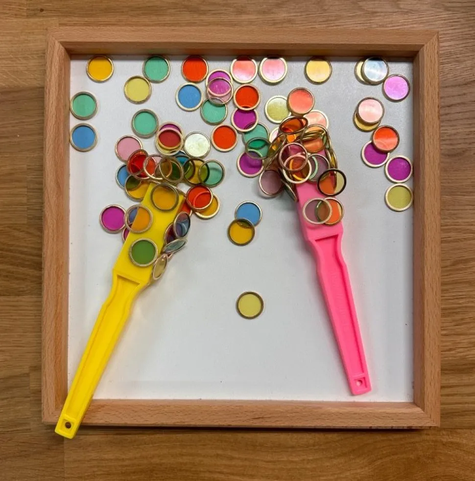 Magnetische Toverstokjes (geel En Roze) Met Fishes, 100 Stuks