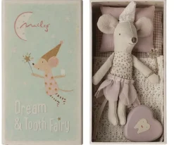 Maileg Tooth Fairy Meisjes Muis Met Tandenblikje (stippeltjes Op Lijfje)