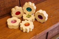 Papoose Toys Gem Counting Flowers, 6 Stuks