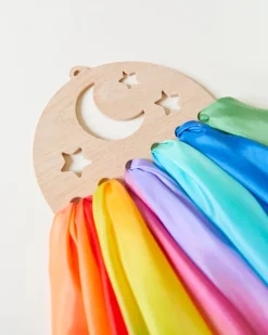 Sarah's Silk Display Voor Speelzijde, Maan En Sterren