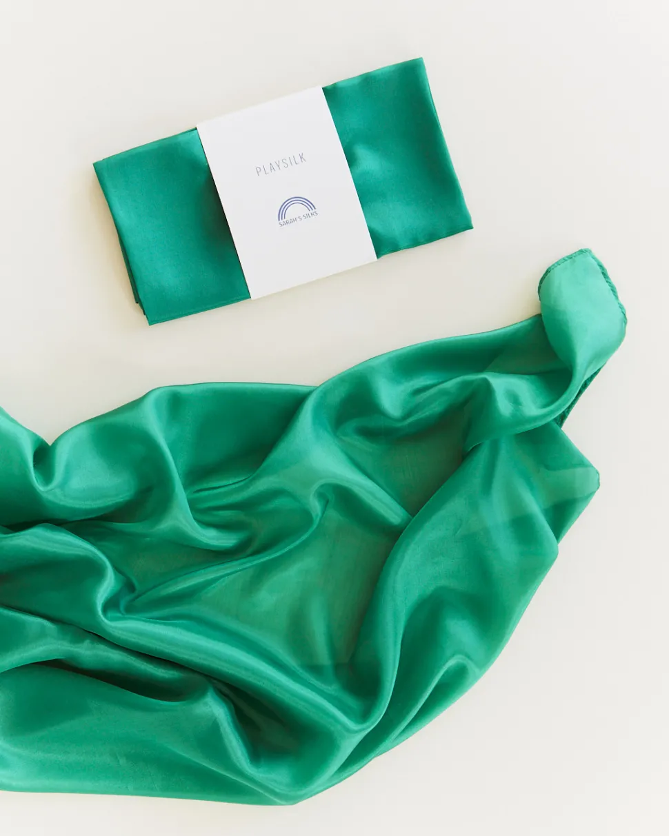 Sarah's Silks Speelzijde Groen