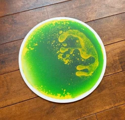 Sensorische Vloertegel Rond, Groen Met Geel