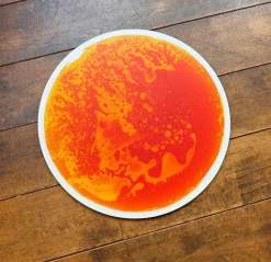 Sensorische Vloertegel Rond, Oranje Met Rood