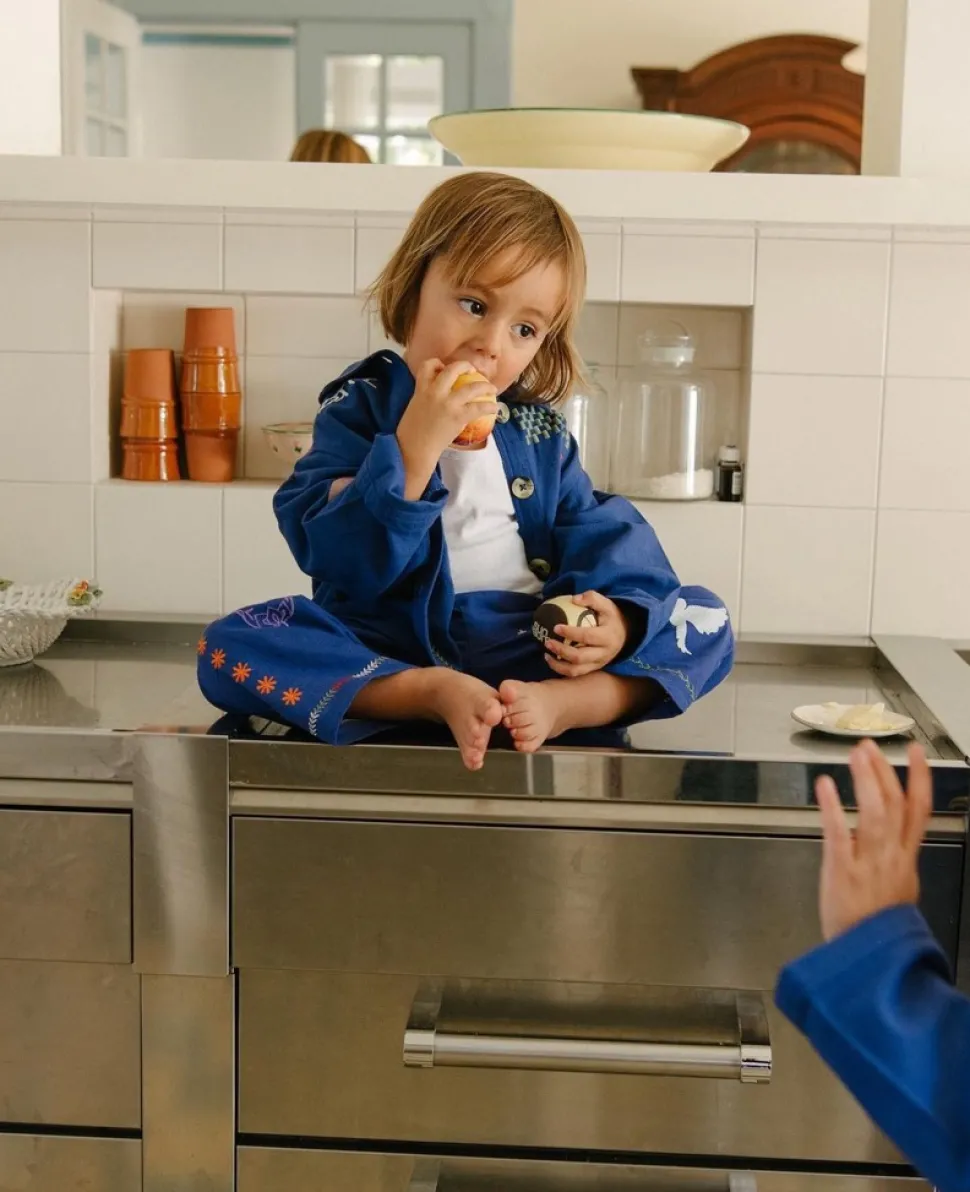 Sissel Edelbo Mini - Oda Mini Organic Cotton Jacket, Marine Blauw