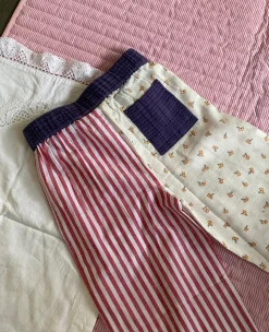 Sissel Edelbo Mini – Oda Mini Leftover Cotton Pants, Stripe & Floral